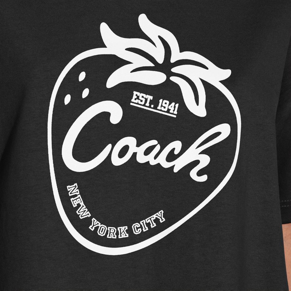 COACH® | Strawberry Skater T Shirt In Organic Cotton