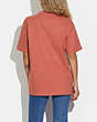 COACH®,STRAWBERRY SKATER T-SHIRT IN ORGANIC COTTON,Rose,Scale View