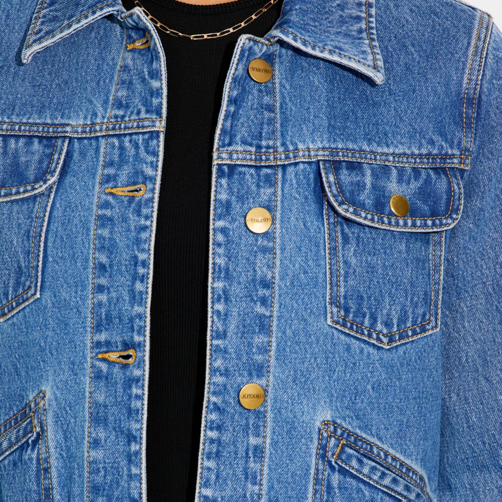 Dr Denim Split Relaxed Fit Coach Jacket