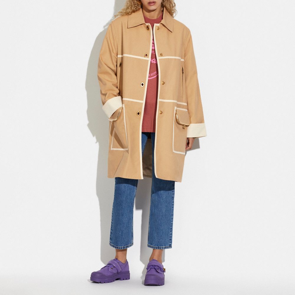 Trench Coat With Taping