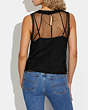 COACH®,LACE SLEEVELESS TOP,Polyester,Black,Scale View