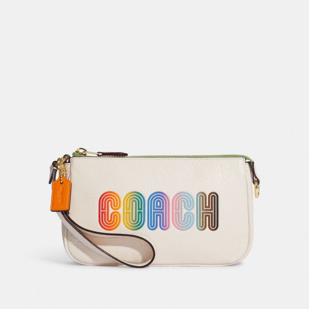 Coach CA438 Nolita 19 With Rainbow Coach In Chalk Multi 