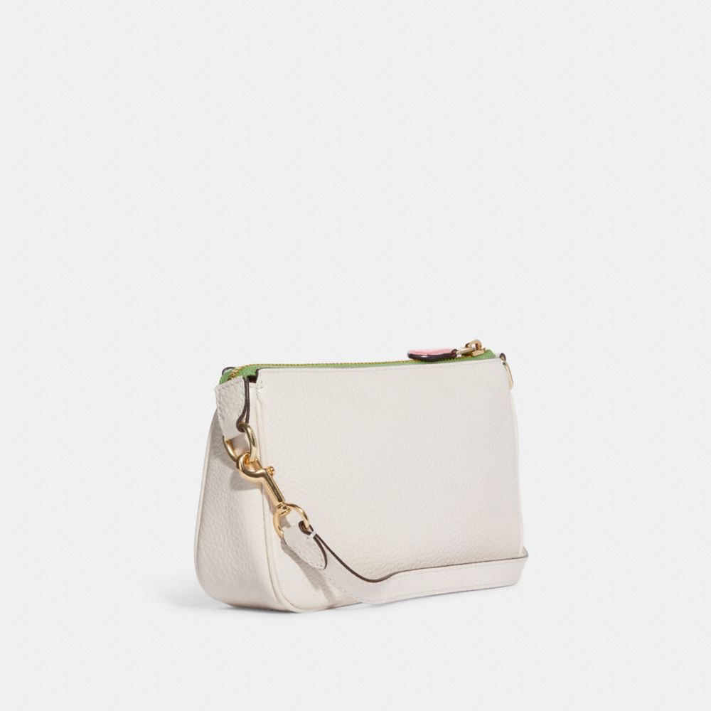 COACH Nolita Wristlet 19 in Polished Pebble Leather