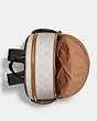 COACH®,COURT BACKPACK IN BLOCKED SIGNATURE CANVAS,pvc,Large,Gold/Chalk/Glacier White Multi,Inside View,Top View