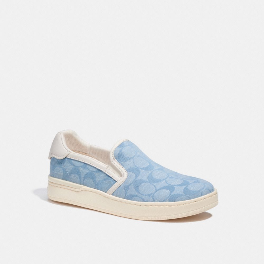 COACH®,WELLS SLIP ON SNEAKER,Chambray,Front View