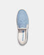 COACH®,WELLS SLIP ON SNEAKER,chambray,Chambray,Inside View,Top View