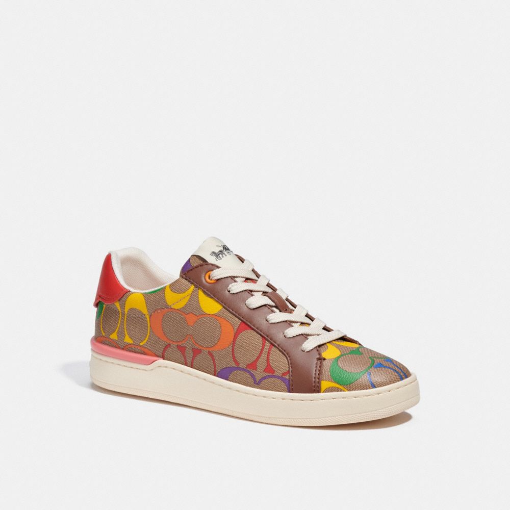COACH OUTLET®  Clip Low Top Sneaker In Rainbow Signature Canvas