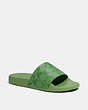 COACH®,ULI SPORT SLIDE,Synthetic,Neon Green,Front View