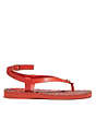 COACH®,GRACEY SANDAL,Leather,Red Orange,Angle View
