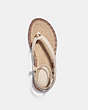COACH®,GRACEY SANDAL,Leather,Chalk,Inside View,Top View