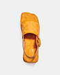 COACH®,NOELLE SANDAL IN SIGNATURE TERRY CLOTH,Leather,Papaya,Inside View,Top View