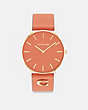 COACH®,MONTRE PERRY, 36 MM,Cuir,Rouge.,Front View
