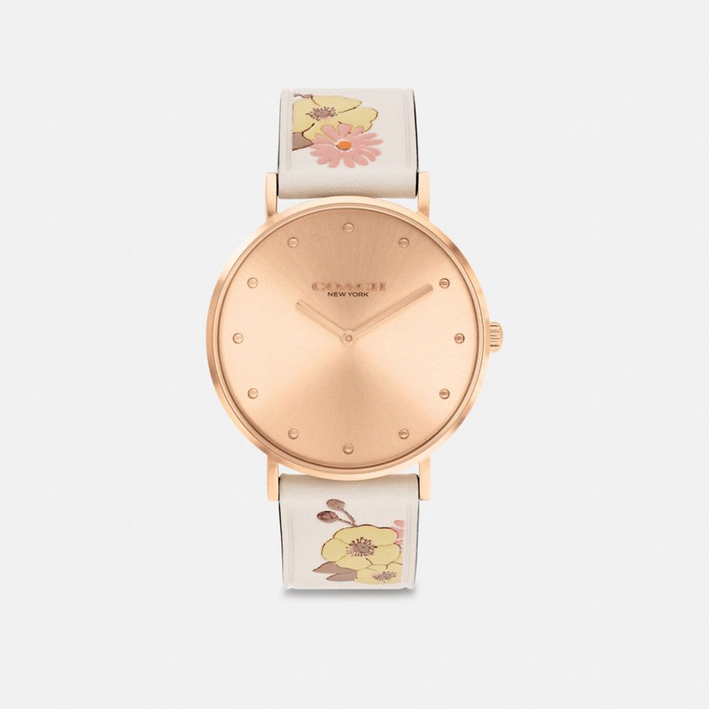 Coach perry rose online gold watch