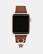 COACH®,APPLE WATCH® STRAP, 38MM AND 40MM,Leather,Saddle,Front View