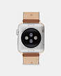 COACH®,APPLE WATCH® STRAP, 38MM AND 40MM,Leather,Saddle,Back View