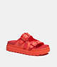 COACH®,LUCY SANDAL,Red Orange,Front View