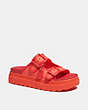 COACH®,LUCY SANDAL,Red Orange,Front View