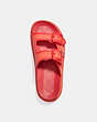 COACH®,LUCY SANDAL,Red Orange,Inside View,Top View