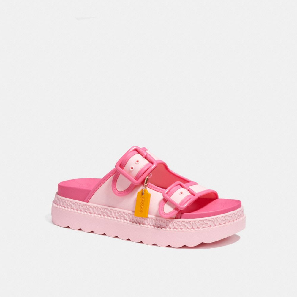 Pink discount coach sandals