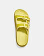 COACH®,LUCY SANDAL,Rubber,Key Lime,Inside View,Top View