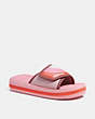 COACH®,PAXTON SPORT SLIDE,Leather,Carnation,Front View