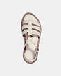 COACH®,GISELLE SANDAL,Leather,Chalk,Inside View,Top View
