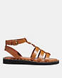 COACH®,GISELLE SANDAL,Leather,Penny,Angle View