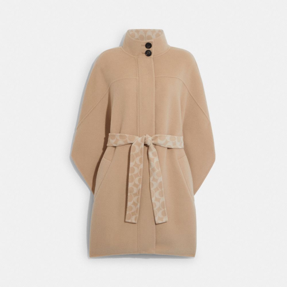 COACH® | Double Face Wool Cape