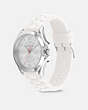 COACH®,LIBBY WATCH, 37MM,Rubber,White,Angle View