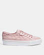 COACH®,CITYSOLE PLATFORM SNEAKER IN SIGNATURE TERRY CLOTH,Terry Cloth,Carnation,Angle View