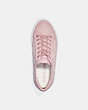 COACH®,CITYSOLE PLATFORM SNEAKER IN SIGNATURE TERRY CLOTH,Terry Cloth,Carnation,Inside View,Top View