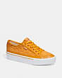 COACH®,CITYSOLE PLATFORM SNEAKER IN SIGNATURE TERRY CLOTH,Terry Cloth,Papaya,Front View