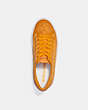 COACH®,CITYSOLE PLATFORM SNEAKER IN SIGNATURE TERRY CLOTH,Terry Cloth,Papaya,Inside View,Top View