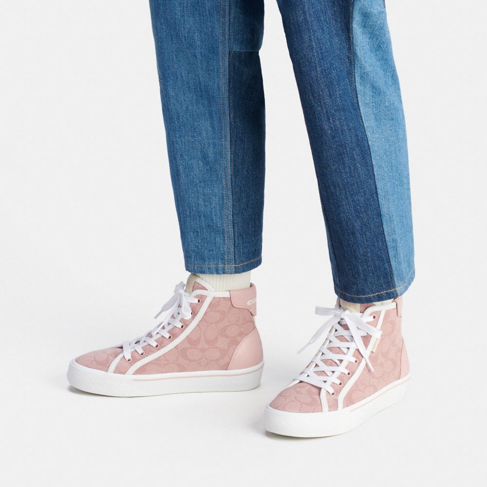 Citysole High Top Platform Sneaker In Signature Jacquard Canvas