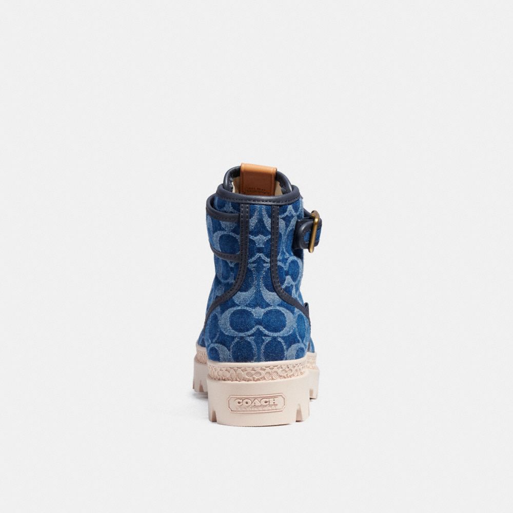 COACH®,Trooper Mid Top Boot In Signature Denim,,Alternate View
