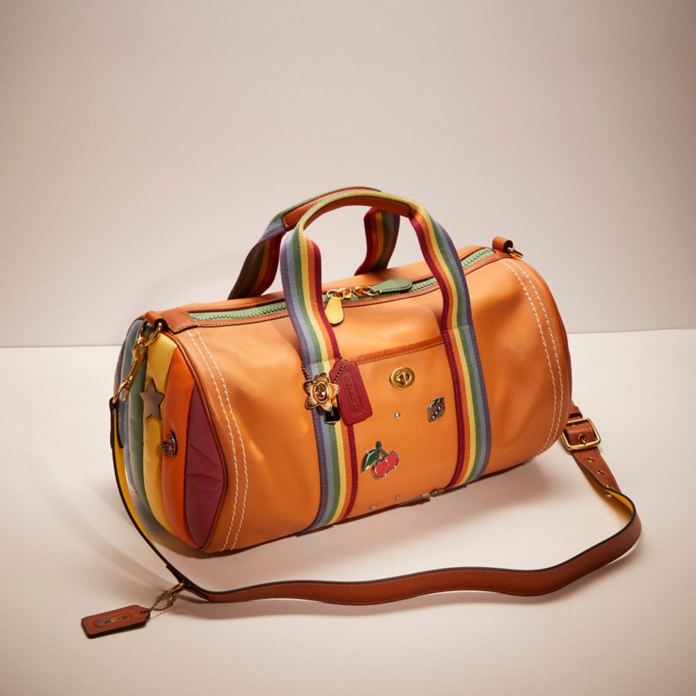 Upcrafted Duffle With Rainbow Quilting