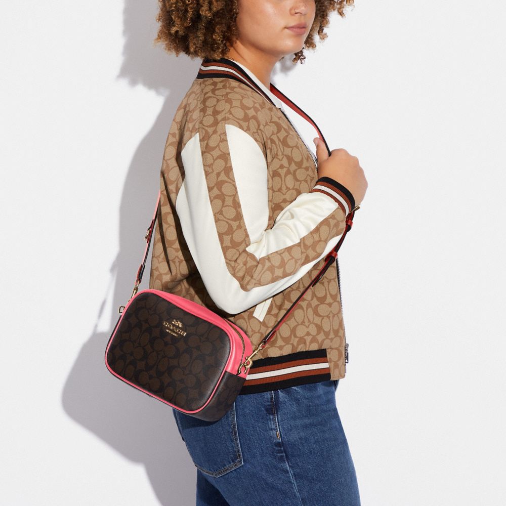 COACH®  Camera Bag In Signature Canvas With Heart Print