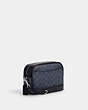 COACH®,JAMIE CAMERA BAG IN SIGNATURE CANVAS,Signature Coated Canvas,Large,Silver/Denim/Midnight Navy,Angle View