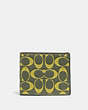 COACH®,3-IN-1 WALLET IN SIGNATURE LEATHER,Polished Pebble Leather,Army Green/Key Lime,Front View