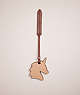 COACH®,REMADE UNI BAG CHARM,n/a,Beige Multi,Front View