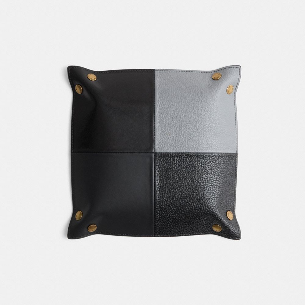 COACH®,Remade Colorblock Valet Tray,Leather,Decorative Tray,Color Block,Multi Color,Back View