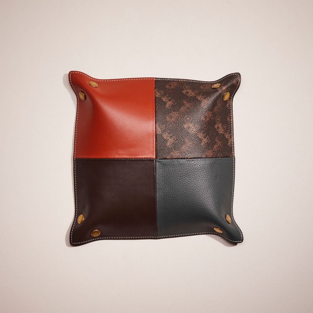 COACH®,Remade Colorblock Valet Tray,Leather,Decorative Tray,Color Block,Multi Color,Back View