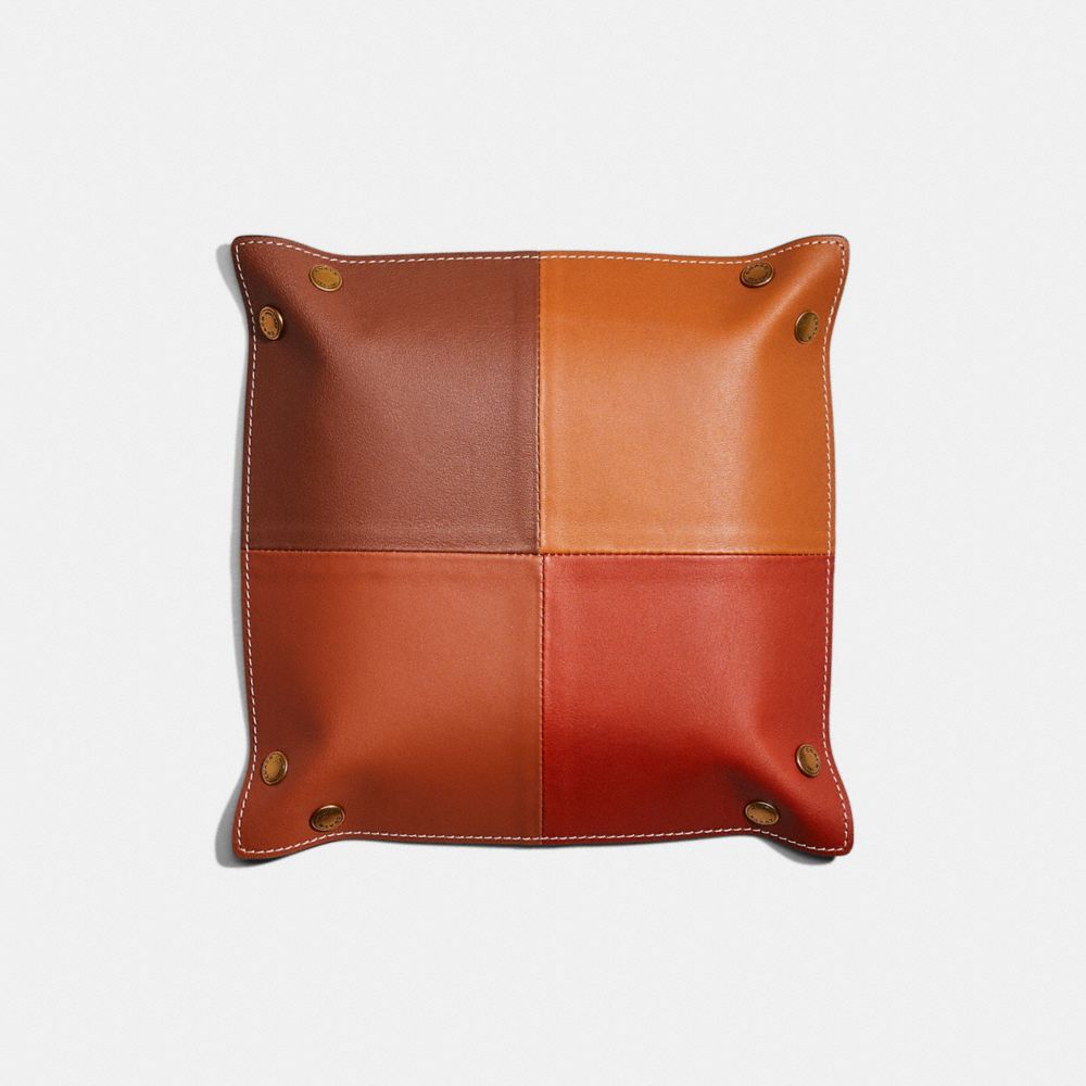 COACH®,Remade Colorblock Valet Tray,Leather,Decorative Tray,Color Block,,Back View