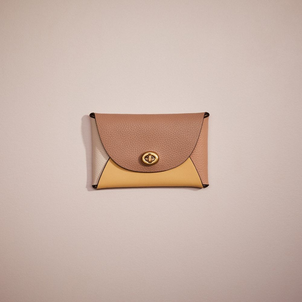 COACH®,REMADE COLORBLOCK MEDIUM POUCH,Leather,Pride,Beige Multi,Front View