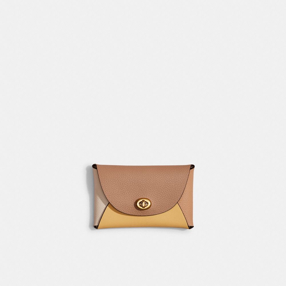 COACH®,REMADE COLORBLOCK MEDIUM POUCH,Leather,Pride,Beige Multi,Front View