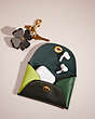 COACH®,REMADE COLORBLOCK MEDIUM POUCH,Leather,Pride,Green Multi,Inside View, Top View