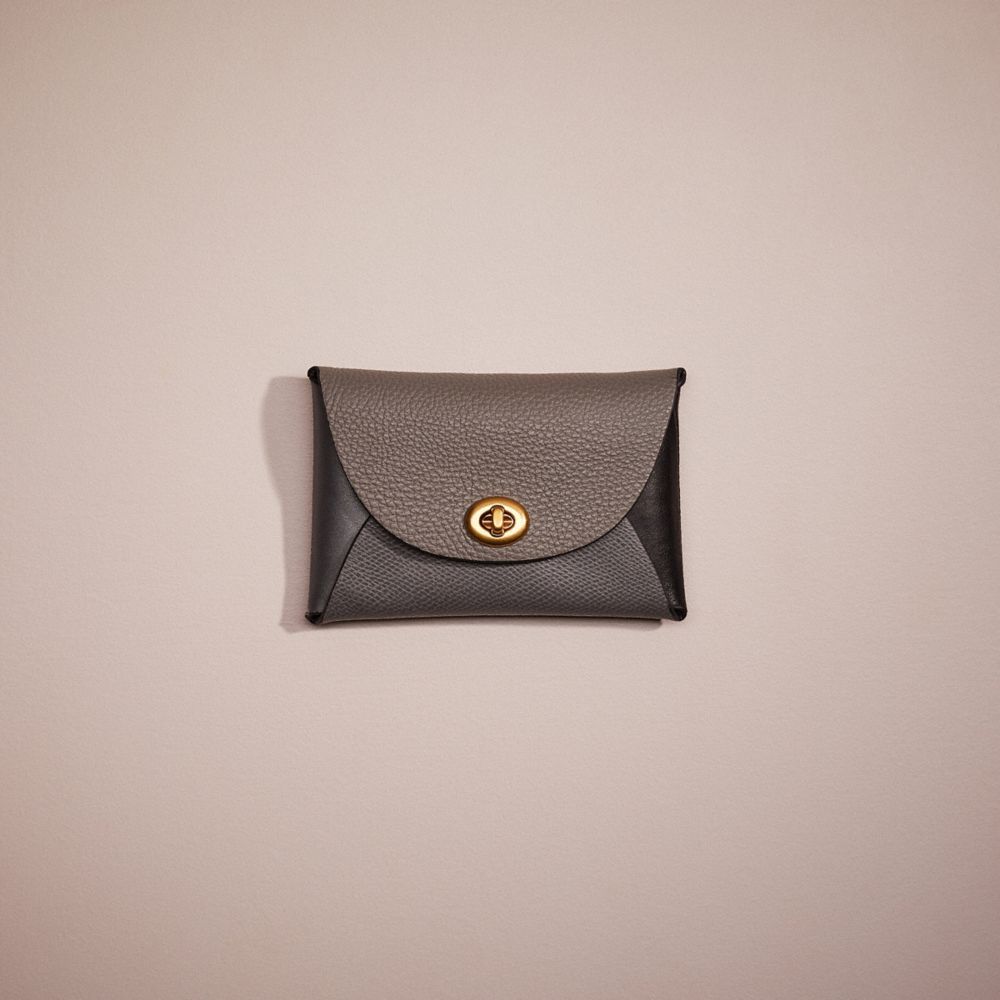 COACH®,REMADE COLORBLOCK MEDIUM POUCH,Leather,Pride,Black/Grey Multi,Front View
