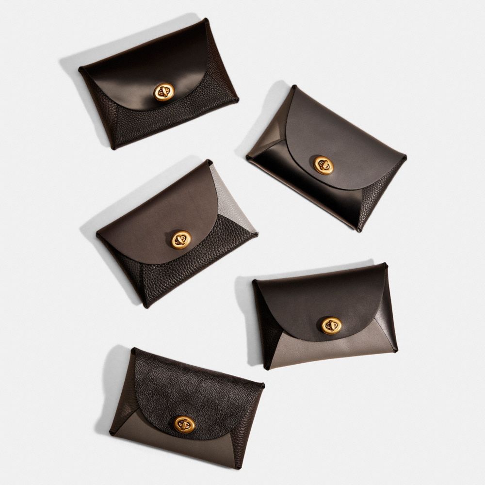 COACH®,Remade Colorblock Medium Pouch,Coin,Embossed,Color Block,Logo,Casual,Black,Group View