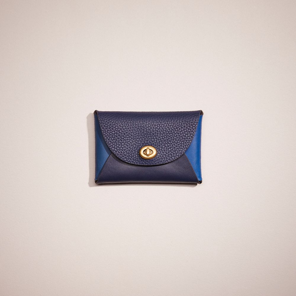 COACH®,REMADE COLORBLOCK MEDIUM POUCH,Leather,Pride,Blue Multi,Front View