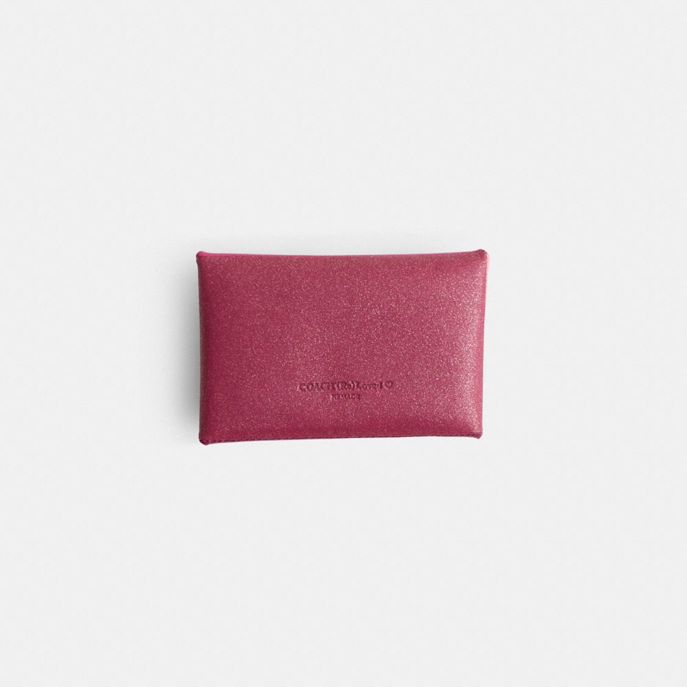 COACH®,Remade Colorblock Medium Pouch,Coin,Logo,Color Block,Embossed,Casual,Fuchsia,Back View